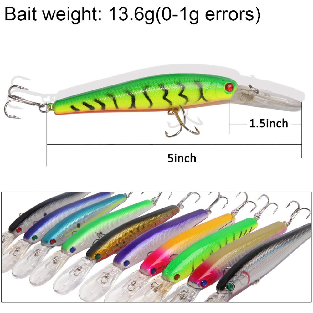 10PCS Minnow Fishing Lure 13.6 - Fishing Equipment Shop ulasan dan harga