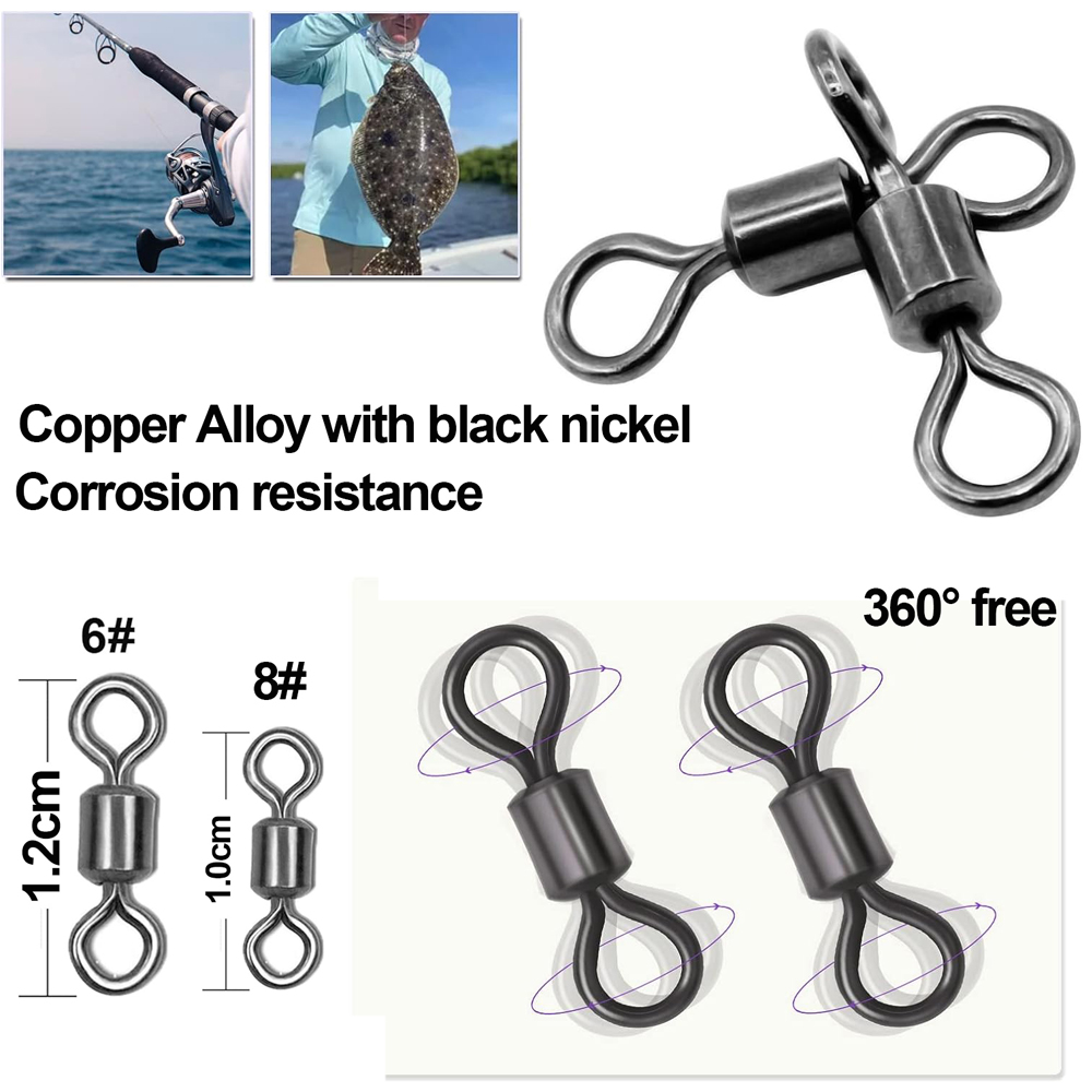 30Pcs 3 Way Swivels Fishing Co - Fishing Equipment Shop ulasan dan harga