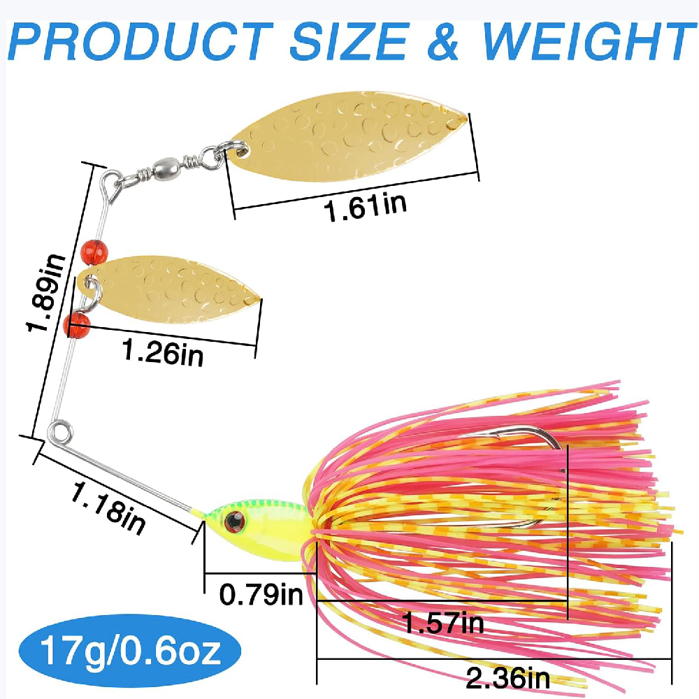 6pcs Spinnerbait Fishing Lures - Fishing Equipment Shop ulasan dan harga