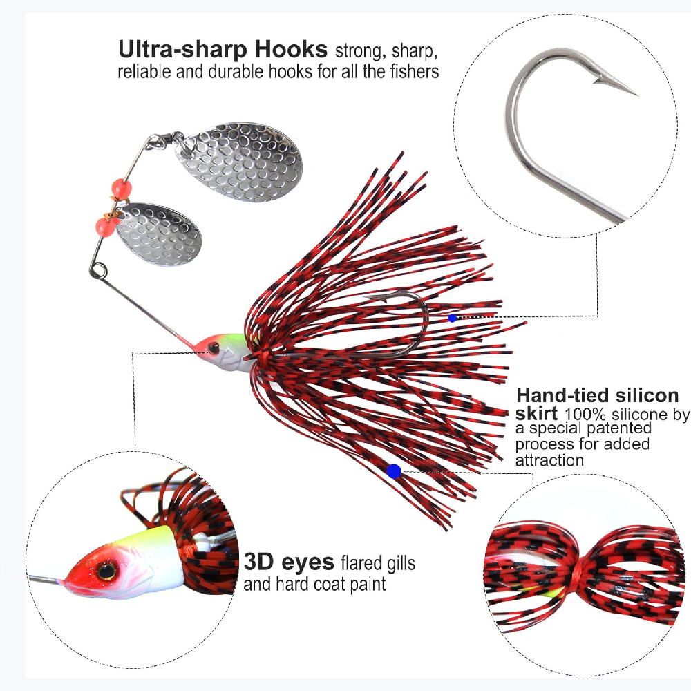 6pcs Spinnerbait Fishing Lures - Fishing Equipment Shop ulasan dan harga