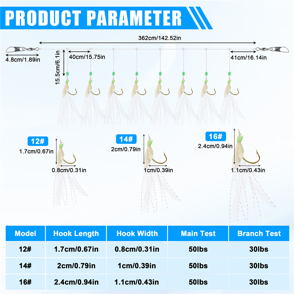 24Pcs=3Packs  8 in 1 Feather F - Fishing Equipment Shop ulasan dan harga