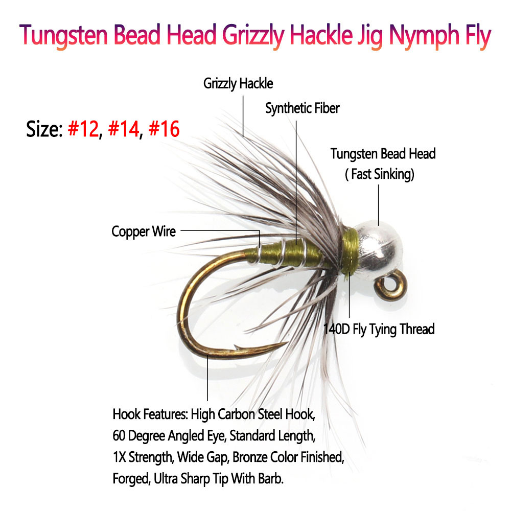 Bimoo 6pcs #12# 14 #16 Tungste - Jig Head Lure ulasan dan harga