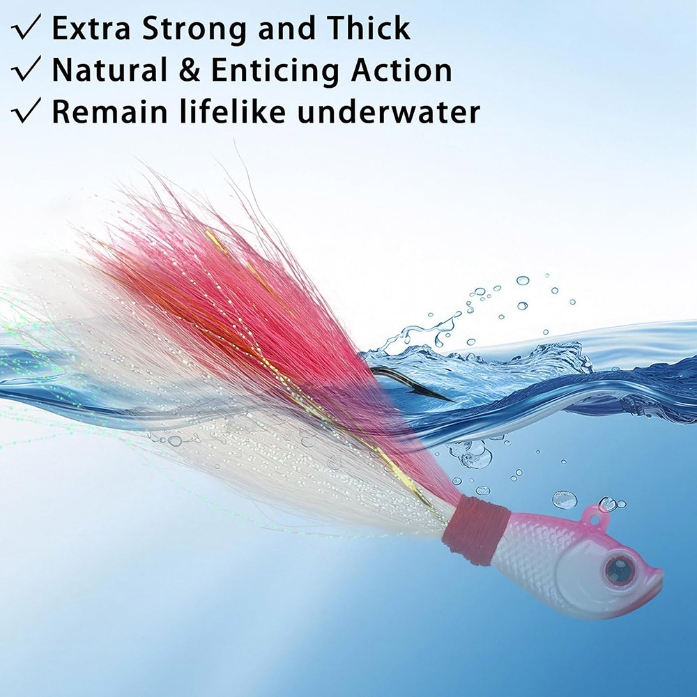 3pcs Bucktail Jigs Saltwater F - Fishing Equipment Shop ulasan dan harga