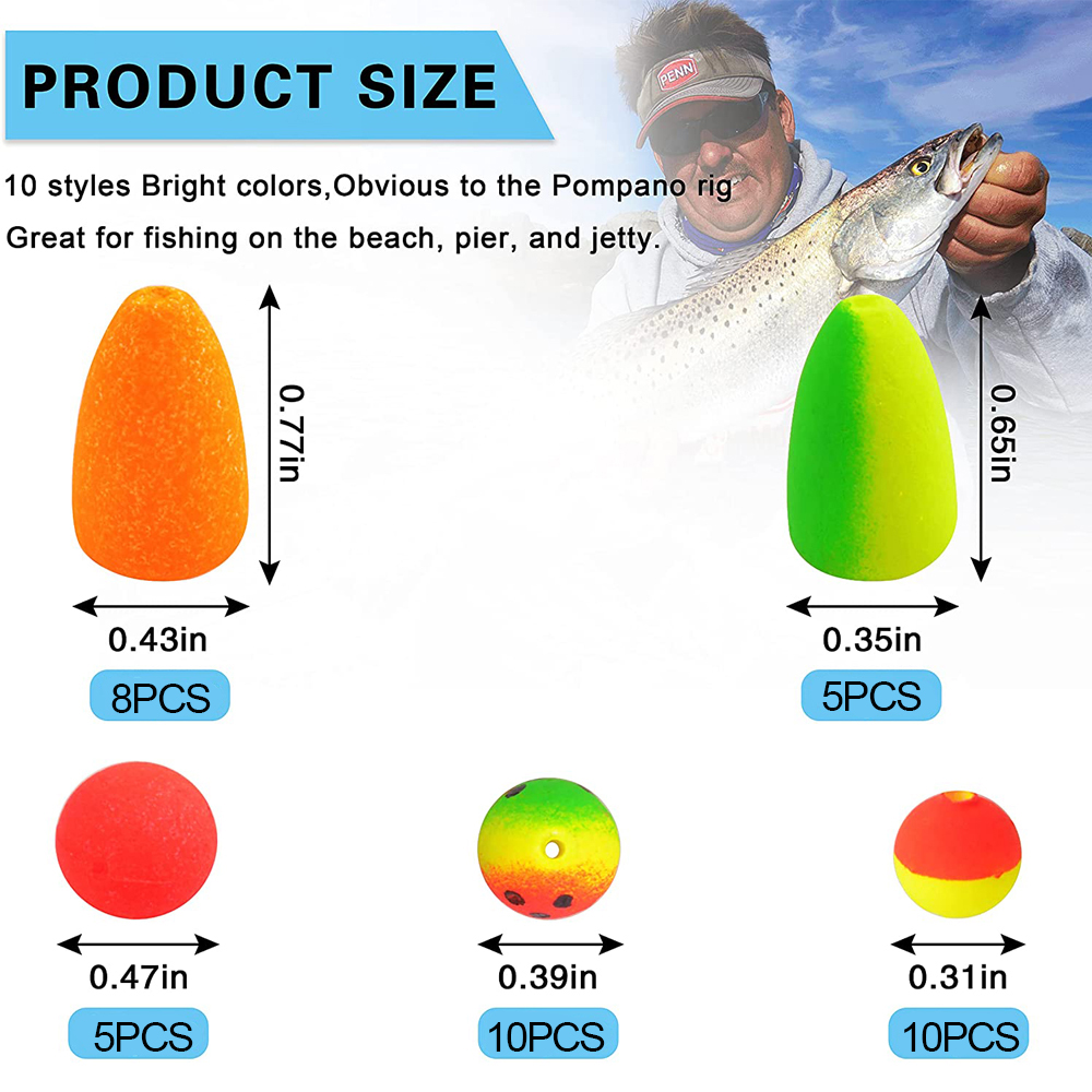 138Pcs Pompano Rigs Floats Bea - Fishing Equipment Shop ulasan dan harga