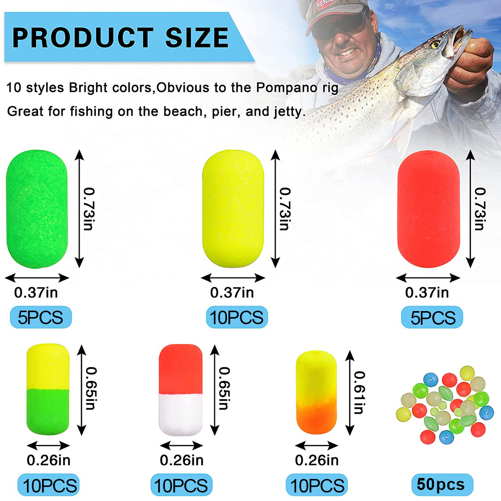 138Pcs Pompano Rigs Floats Bea - Fishing Equipment Shop ulasan dan harga